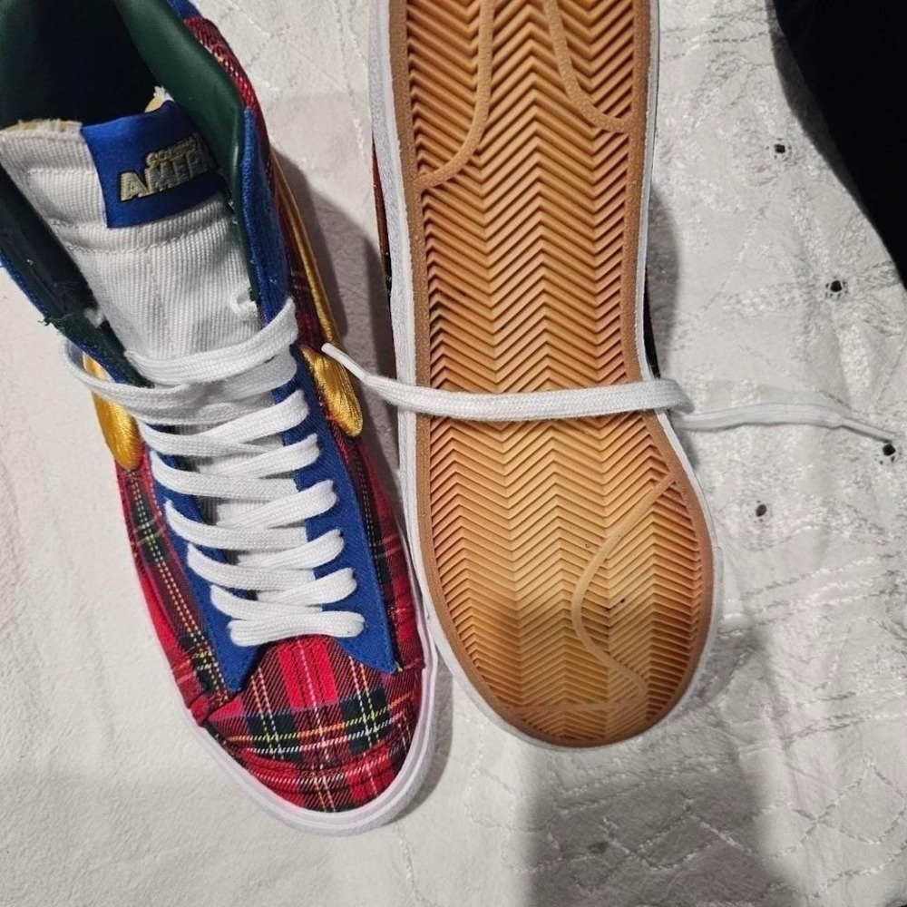 Nike Blazer Mid 77 Coming to America Red Plaid CW3044-600 Mens Size 9 - Picture 5 of 8